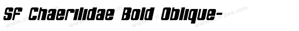SF Chaerilidae Bold Oblique字体转换
